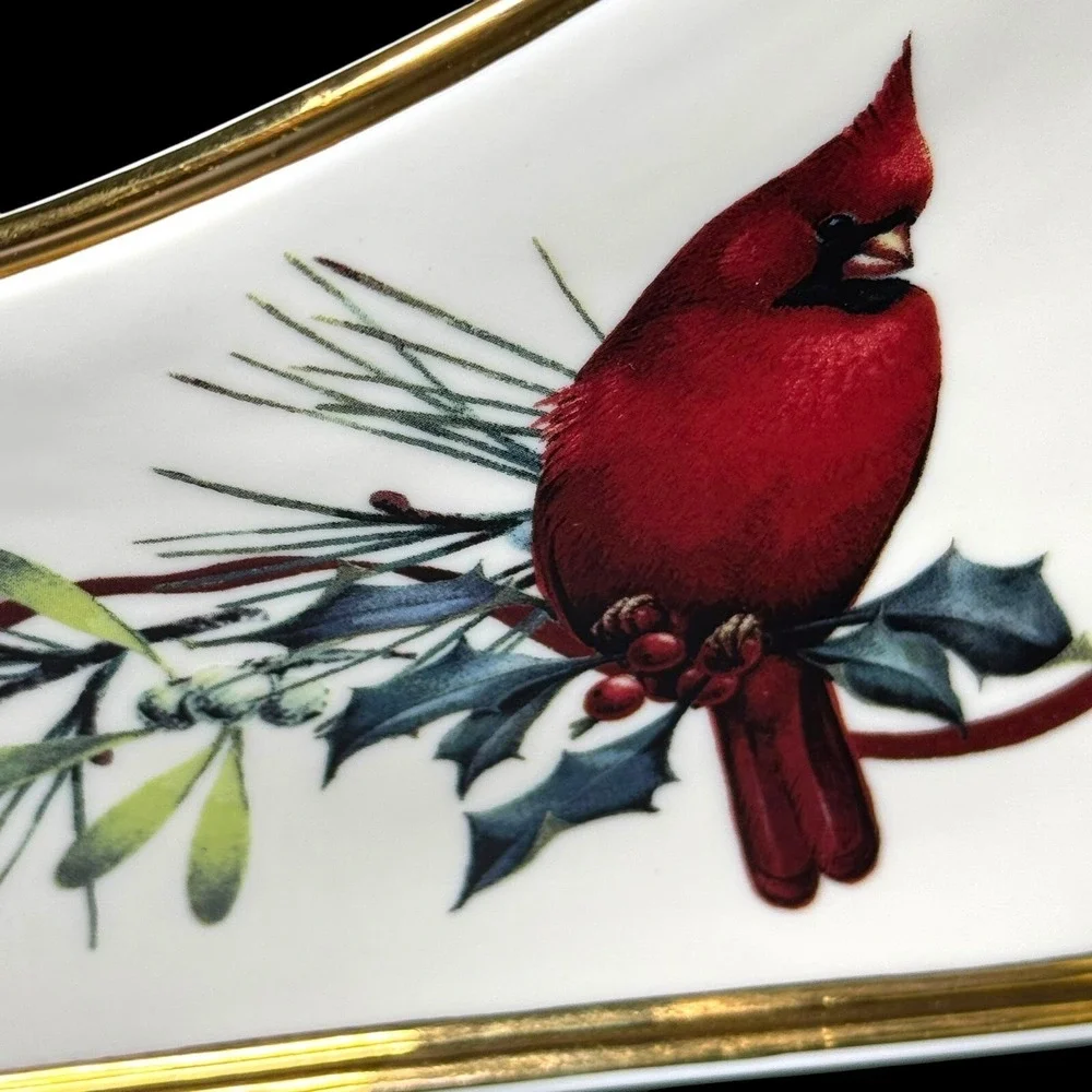 Lenox Winter Greetings Wine Caddy Red Cardinal Christmas‎